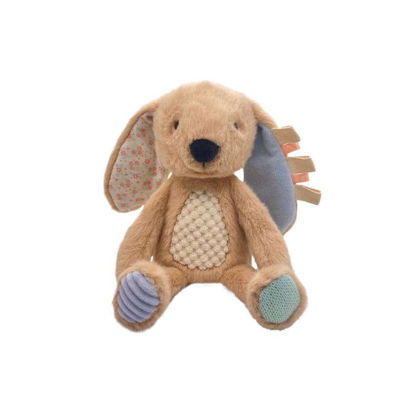 Sensory Snuggables Small Plush Bunny - Tan and Blue