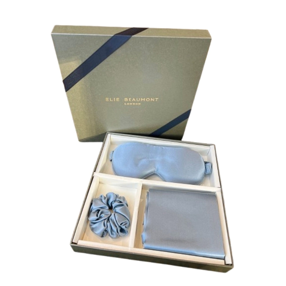 Elie Beaumont Light Blue 3 Piece Silk Pillow Gift Set