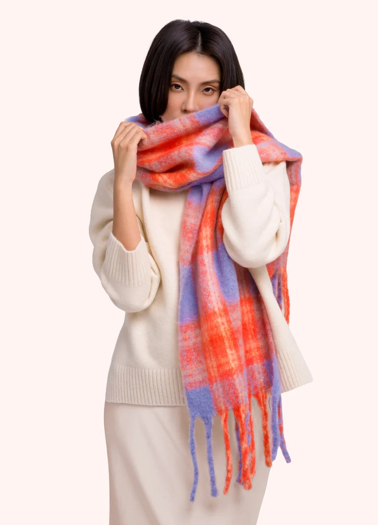 Powder Flora Cosy Scarf | Tangerine Mix