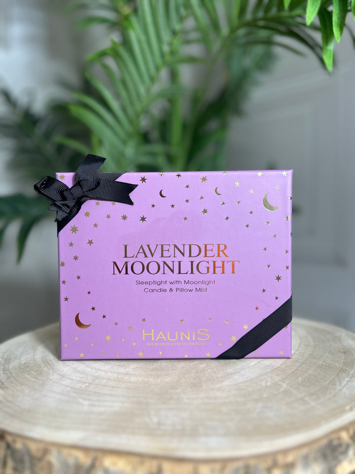 Haunis Pillow Mist &amp; Candle Gift Set | Lavender Moon