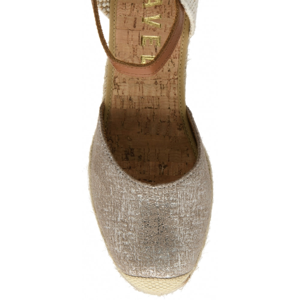 Ravel Enyo Silver Leather Wedge