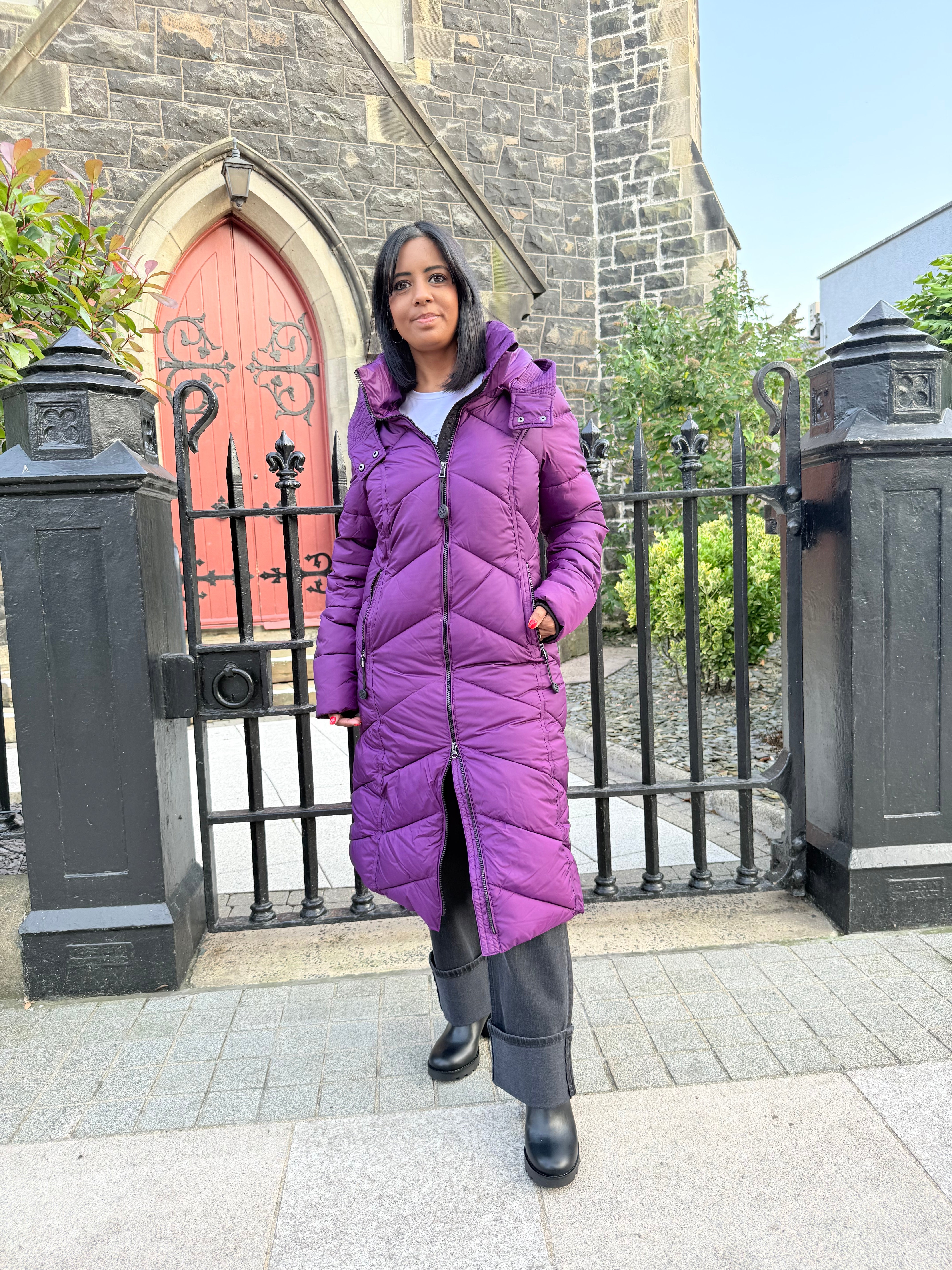 District Arosa Plum Juice Coat – Sitara Morgan Boutique