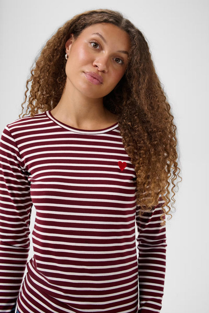 Kaffe Kaliddy Striped T-Shirt | Port