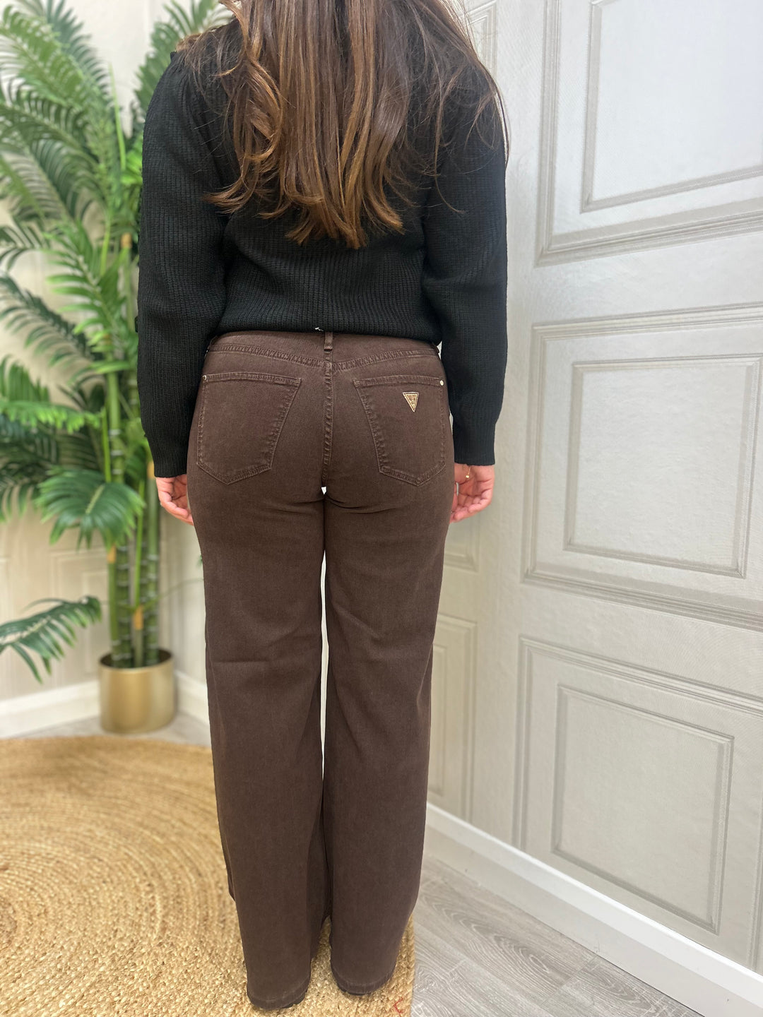 Guess Sexy Palazzo Brown Jean