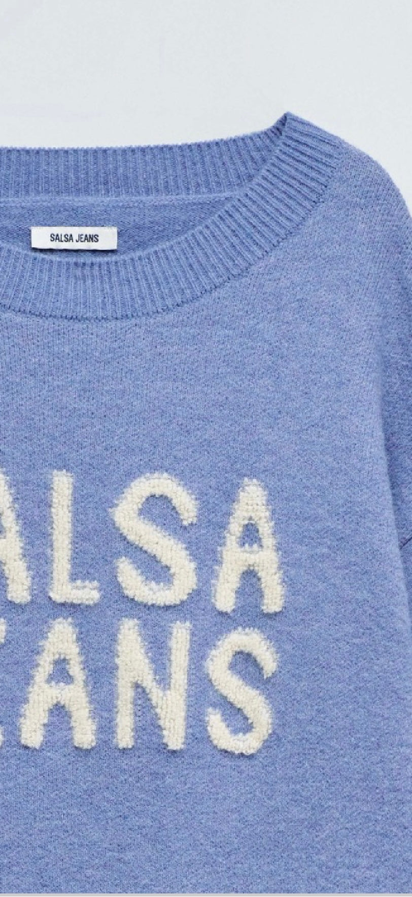 Salsa Blue Knit Branded Sweater