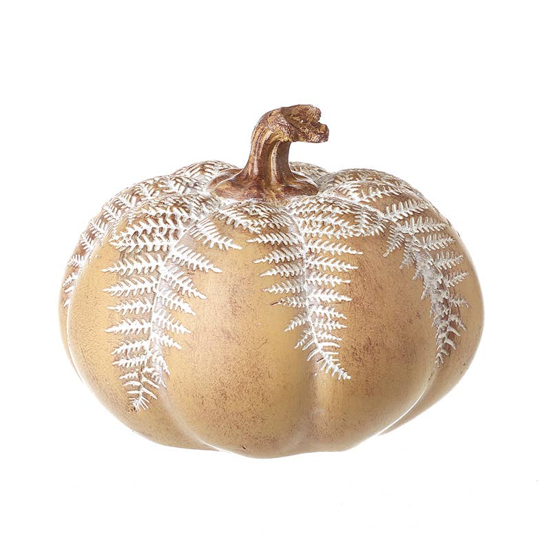 Autumn-FERN LEAF DESIGN TOPPED PUMPKIN