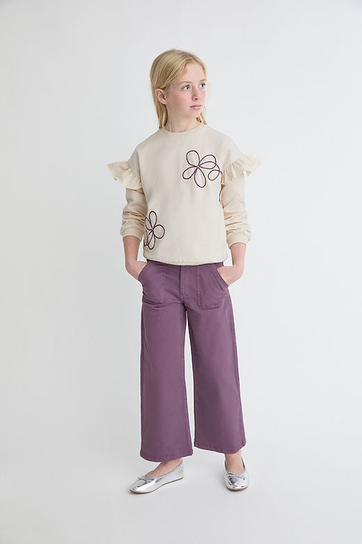 Street Monkey Girls Wide Leg Lilac Trouser
