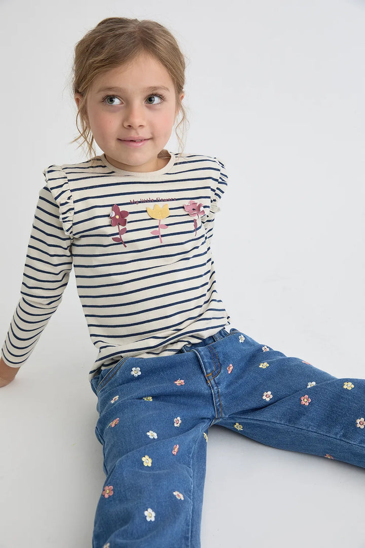 Street Monkey Girls Striped Long Sleeve Top