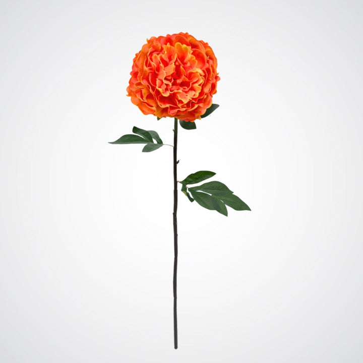 Artificial Chloe Orange Blooming Peony Stem