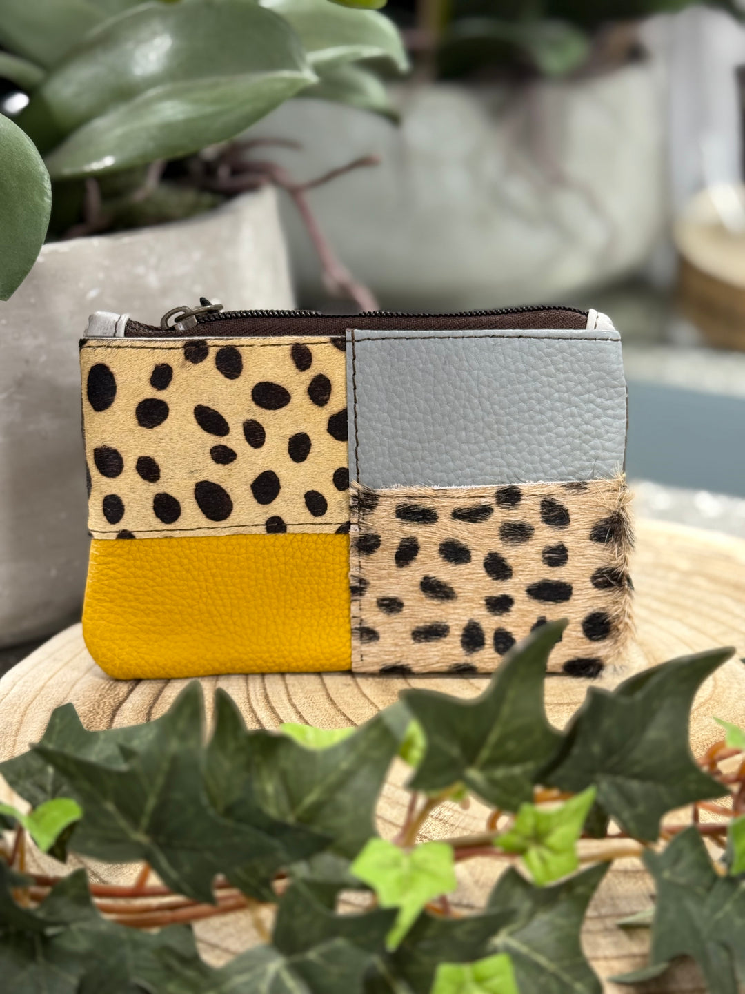 Soruka (047923) Two Tone/Animal Print Coin Zip Purse