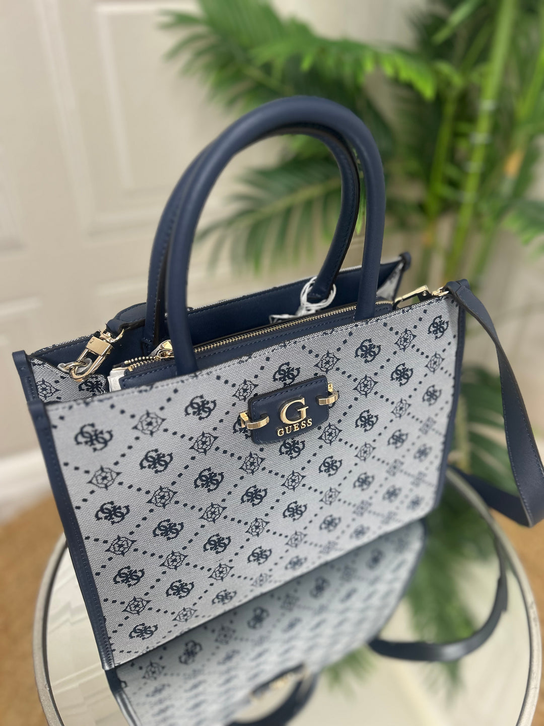 Guess Neda 4G Navy Logo Handbag