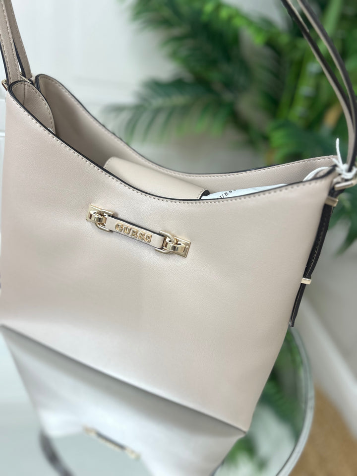 Guess Lefia Simply Taupe Shoulder Bag