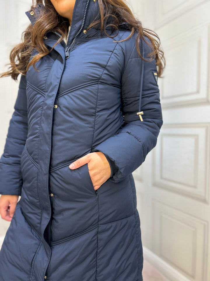 Guess Gloria Qulited Long Puffer Coat