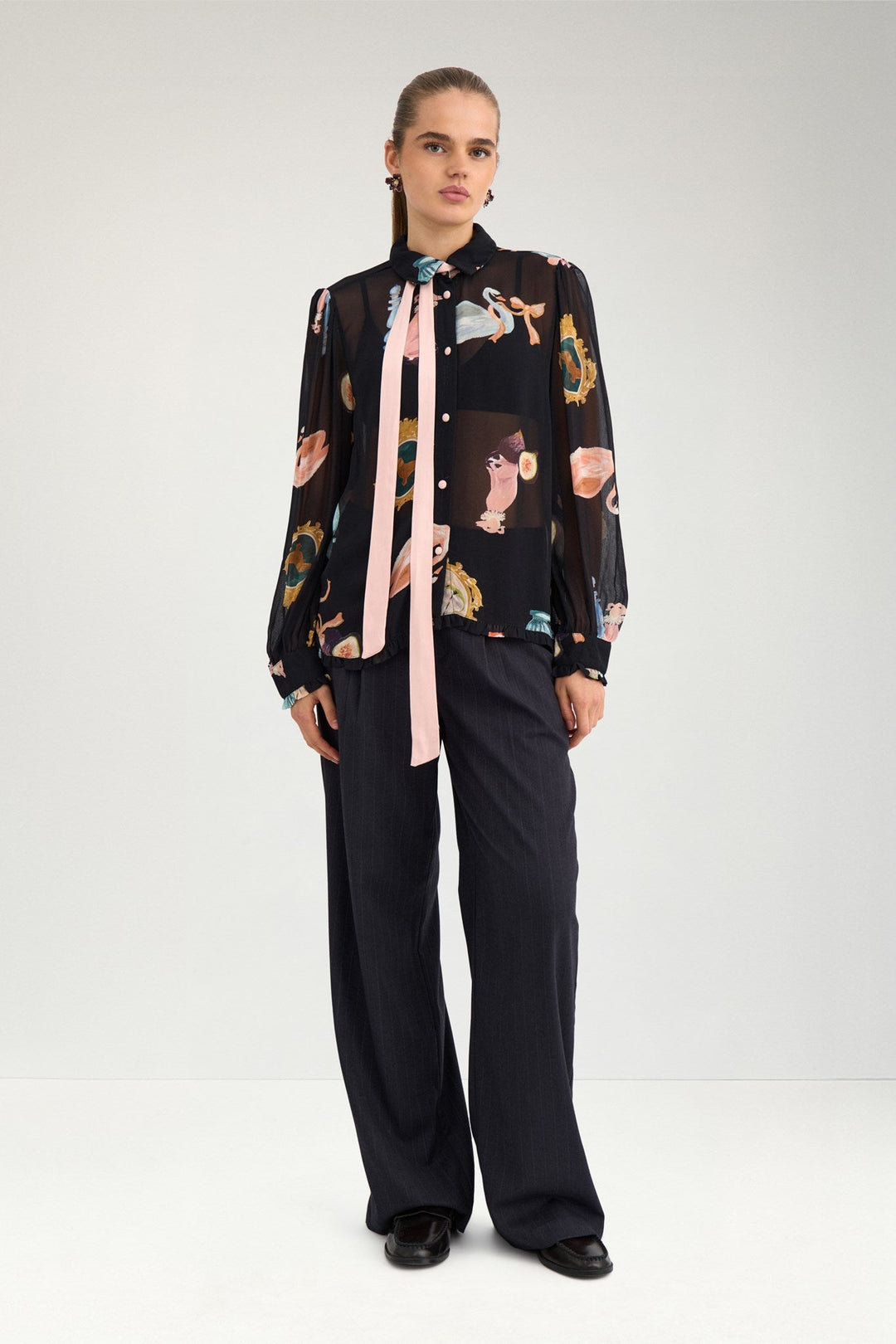 Numph Nuophelia Long Sleeve Shirt | Caviar