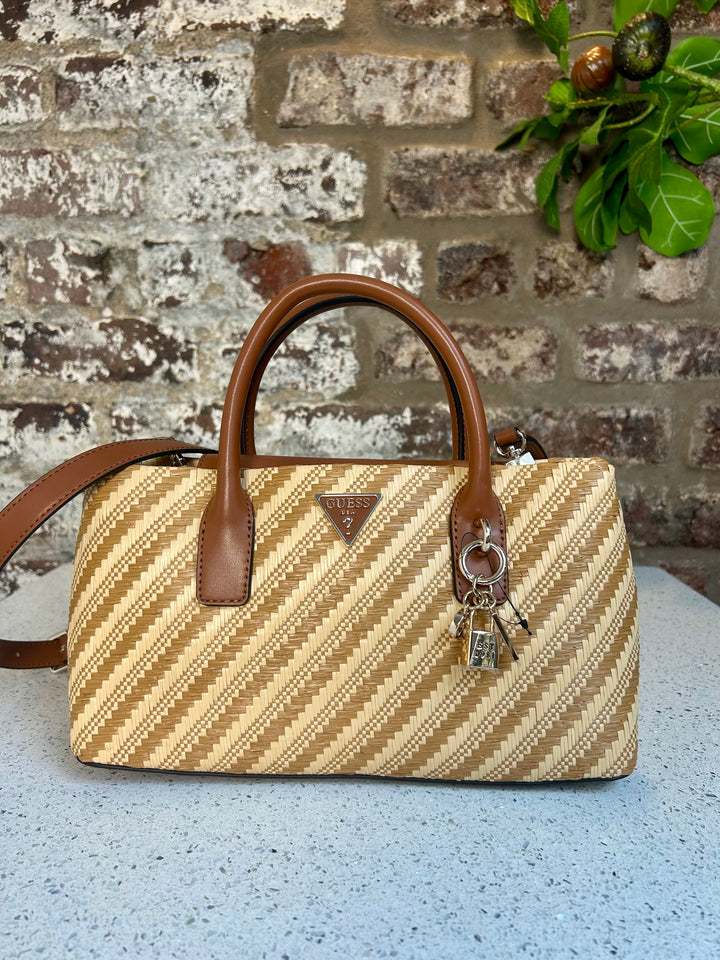 Guess Simona Natural Cognac Bag