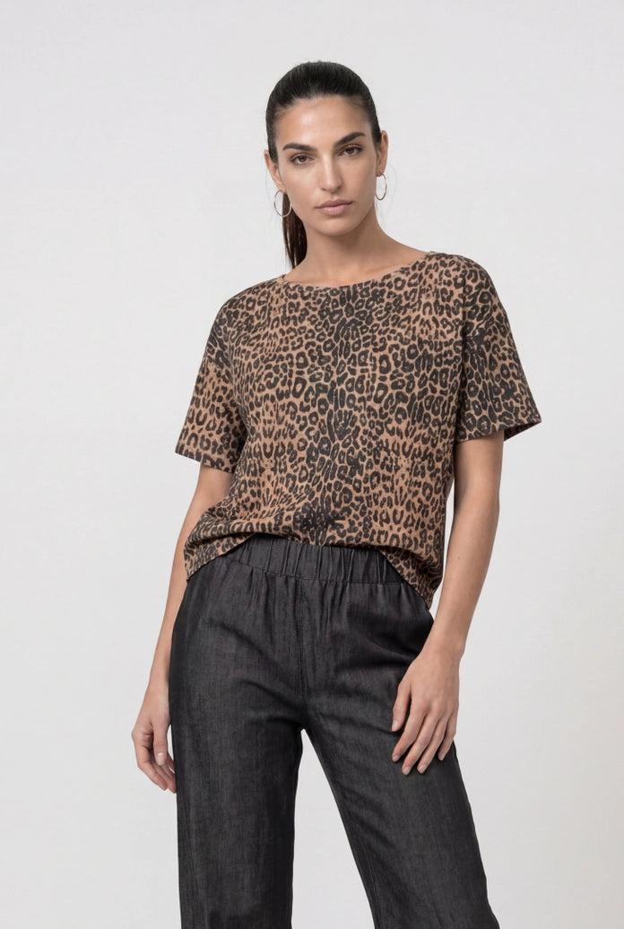 Monari Leo Brown Sugar Leopard T-Shirt