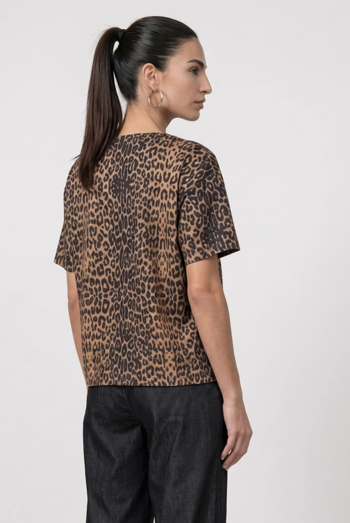 Monari Leo Brown Sugar Leopard T-Shirt
