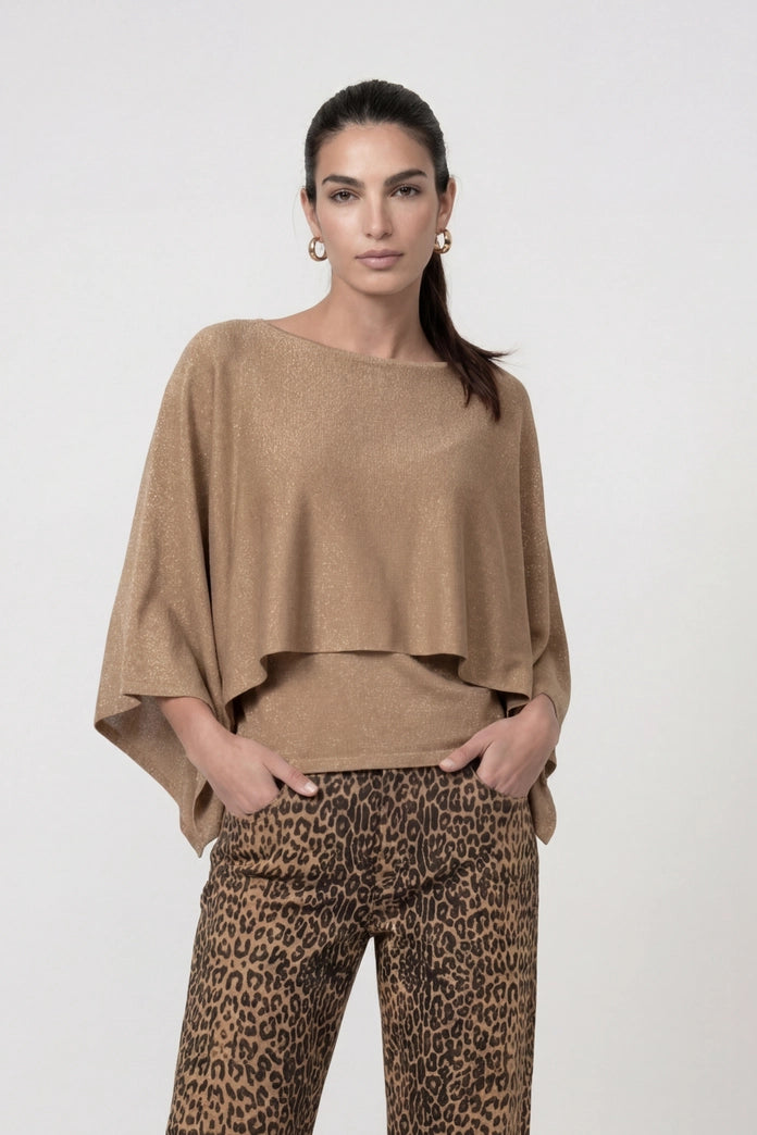 Monari Brown Sugar Lurex Pullover