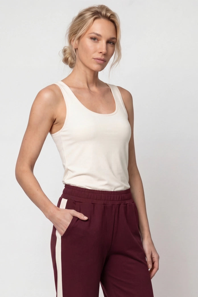 Monari Antique White Vest Top