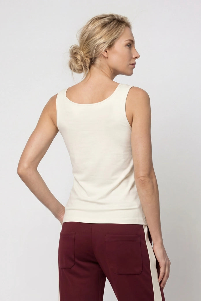 Monari Antique White Vest Top