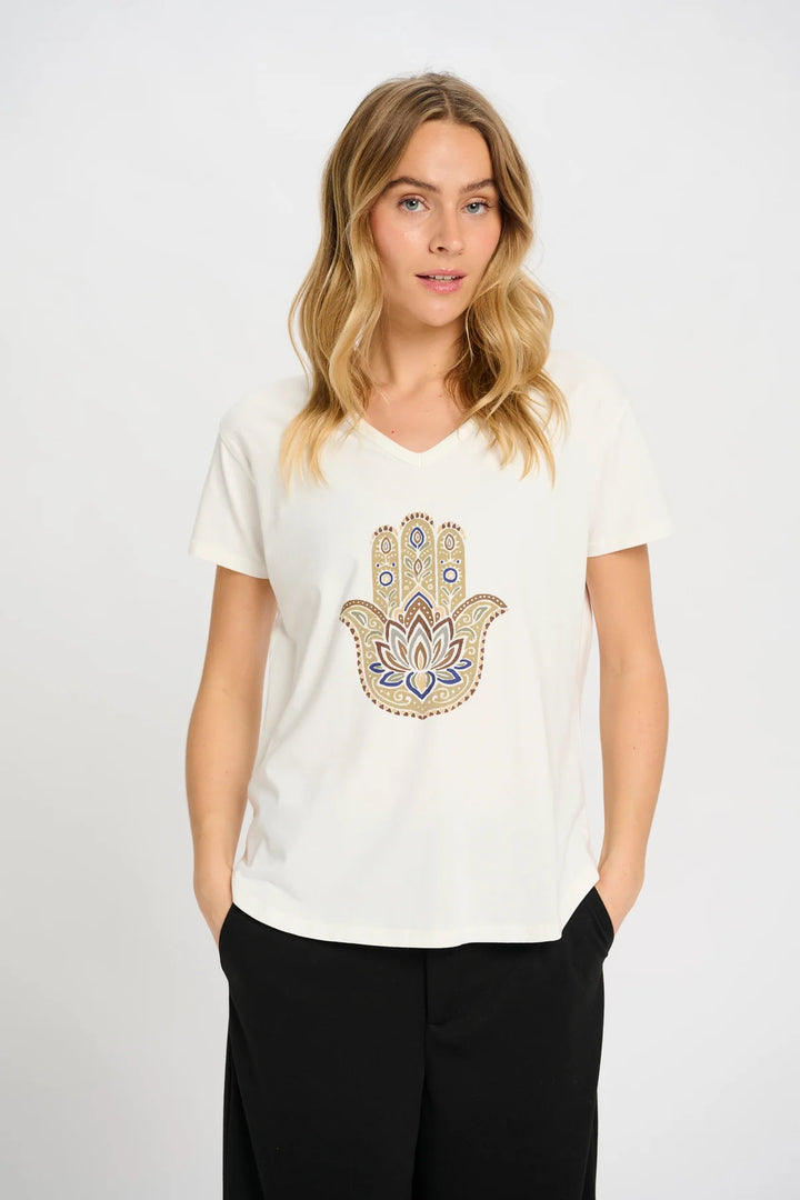 Costa Mani White Hamsa Tee