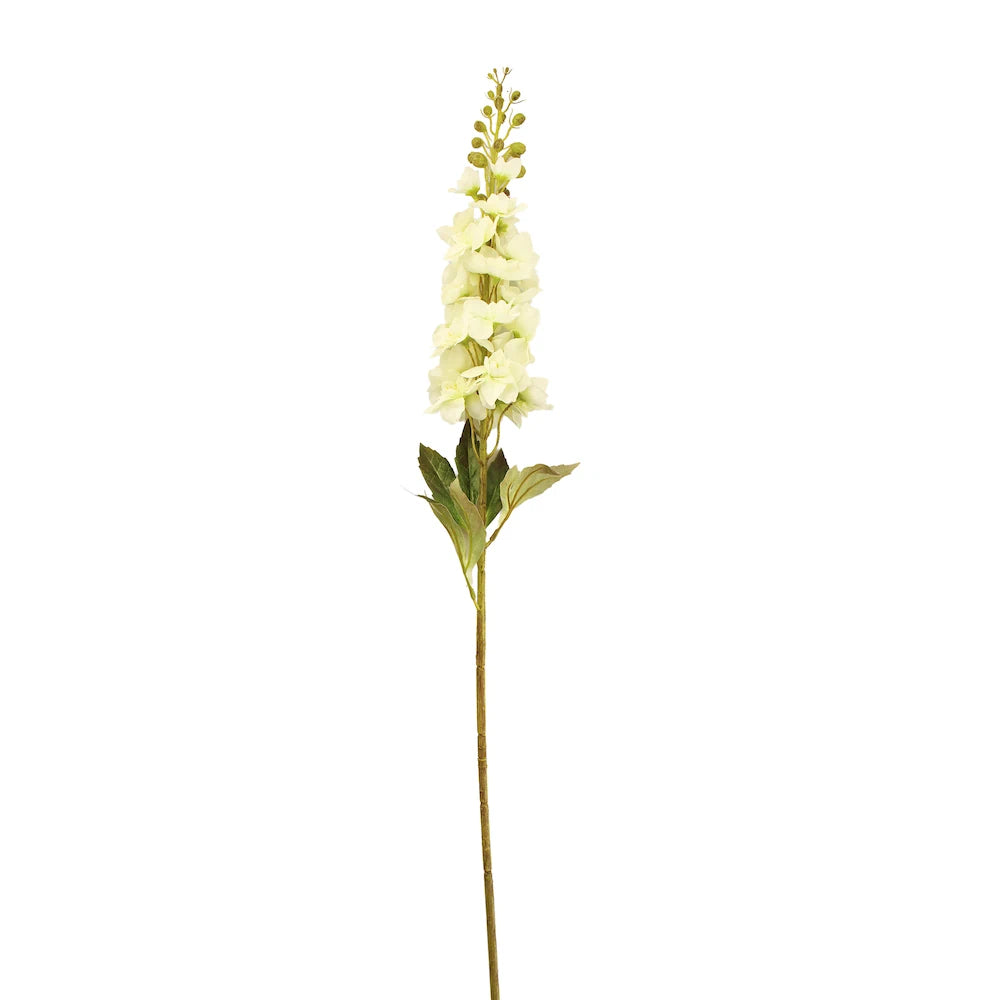 Artificial Cream Knightspur Delphinium Stem