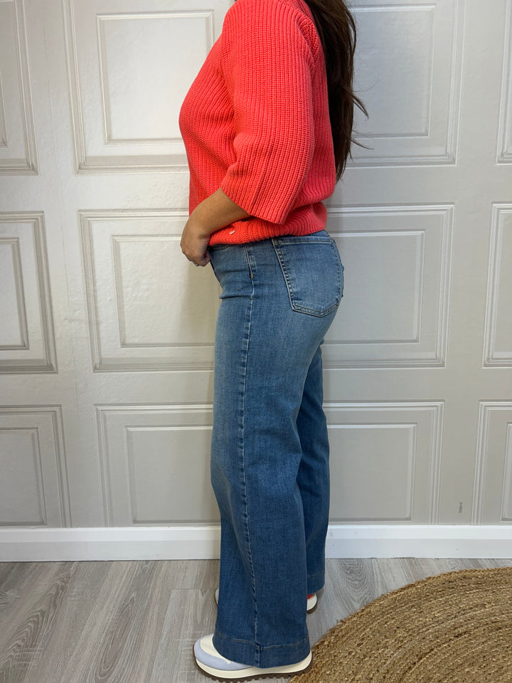 Numph Nuparis Light Denim Blue Cropped Jean