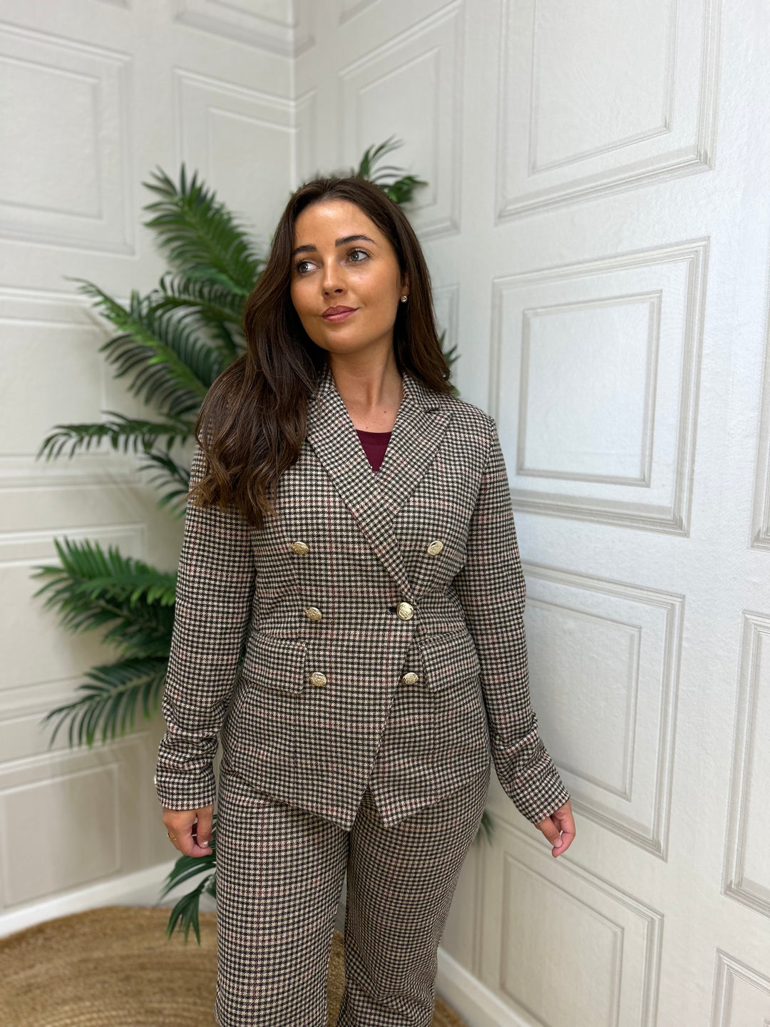 HV Society Fia Burgundy Blazer