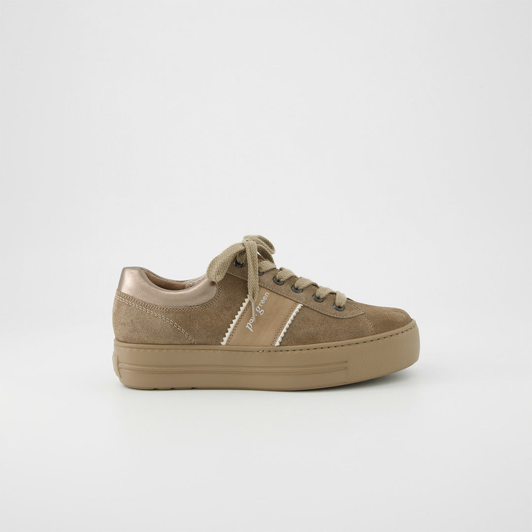 Paul Green Suede/Nappa M Antelope/Earth Sneaker