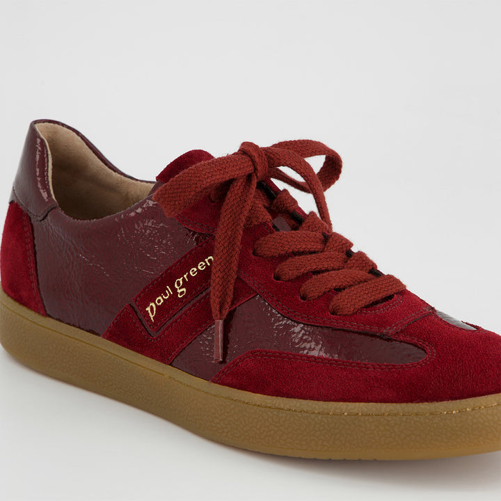 Paul Green Suede/Sportlack Wine Sneaker