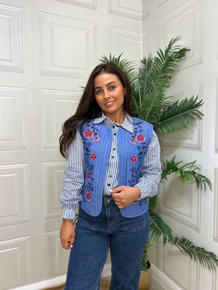 Numph Nujodie Vest Medium Blue Denim