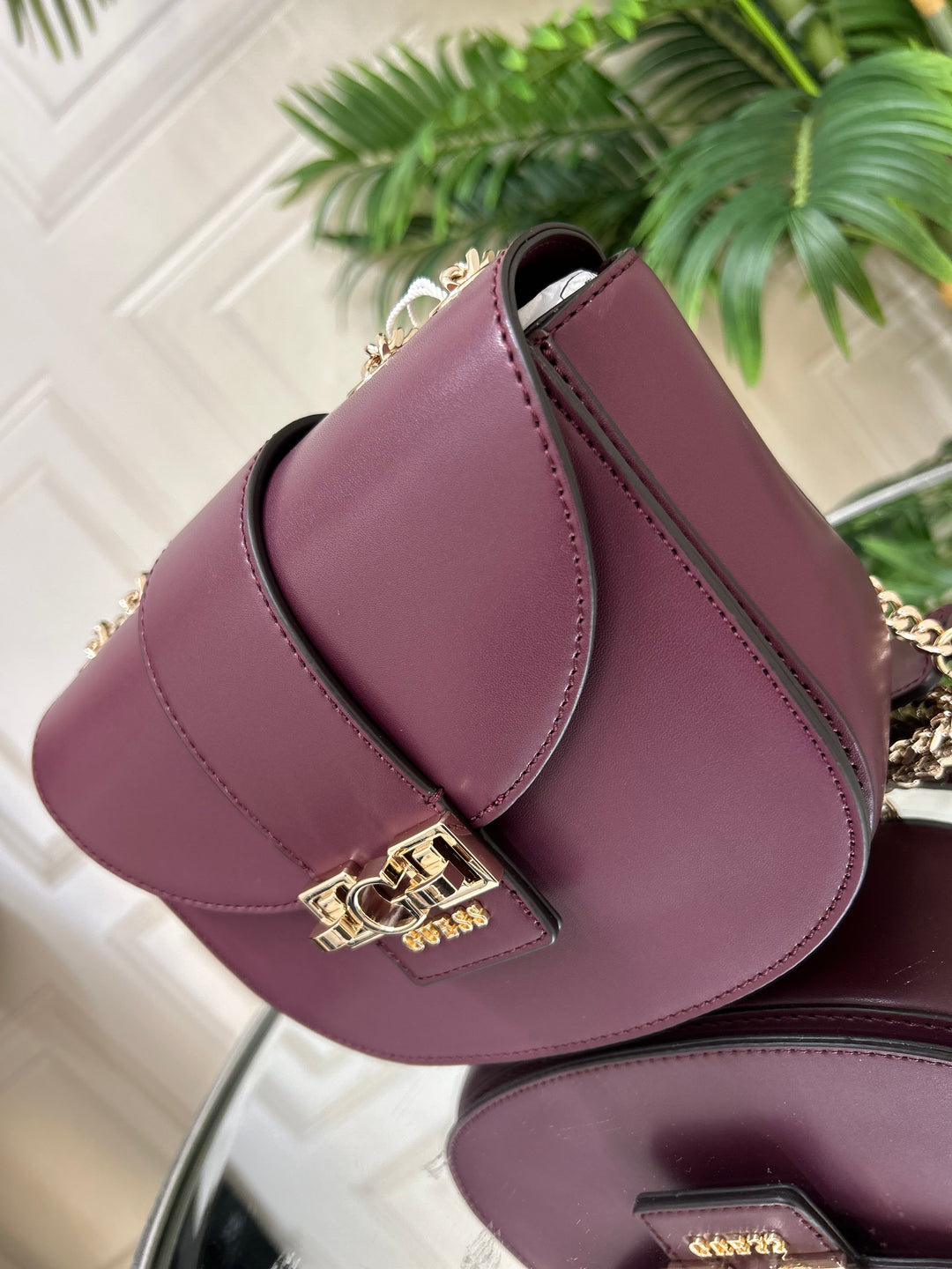 Guess Jane Wine Crossbody Bag