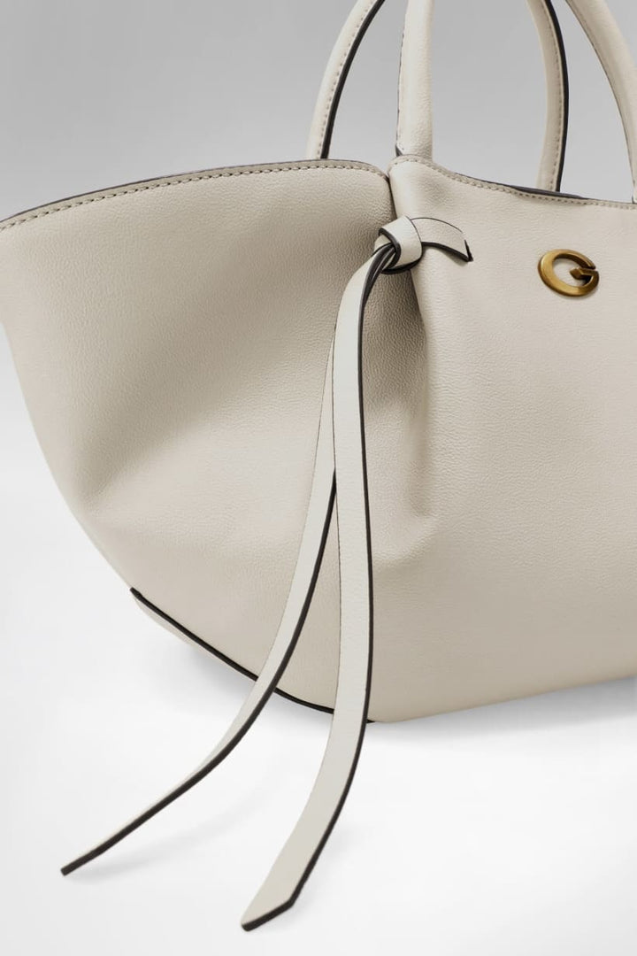 Guess Allegra Bone Faux Leather Handbag