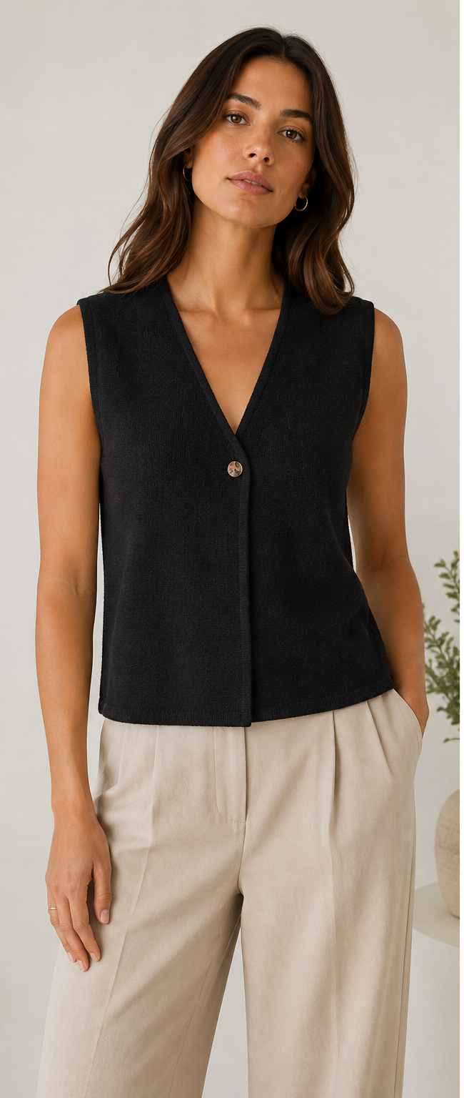 Goa Goa Jiuliette Waist Knit Coat Black