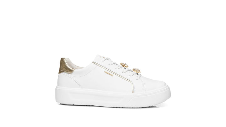 Pegada Napa Soft Branco/ Burnished Ouro Sneaker | 211221-01