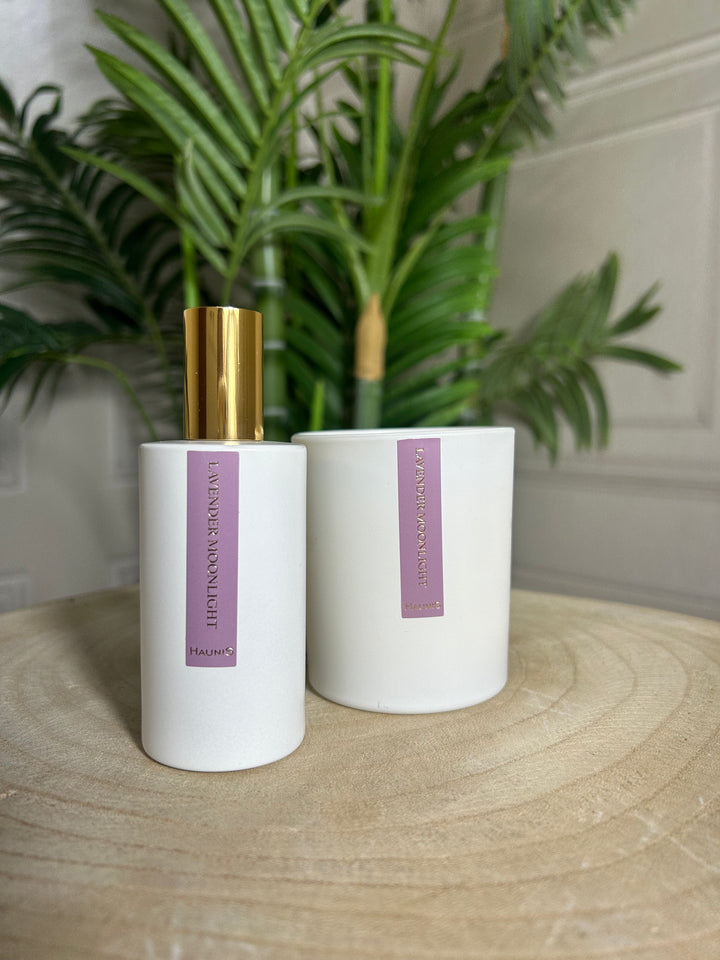 Haunis Pillow Mist &amp; Candle Gift Set | Lavender Moon