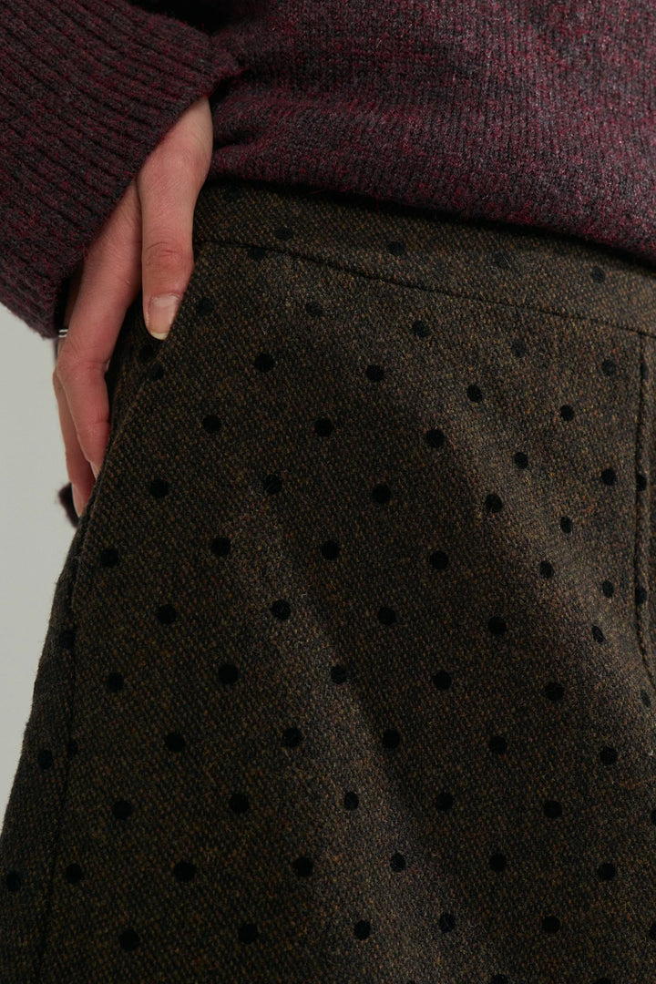 Numph Nuamia Skirt | Black Coffee
