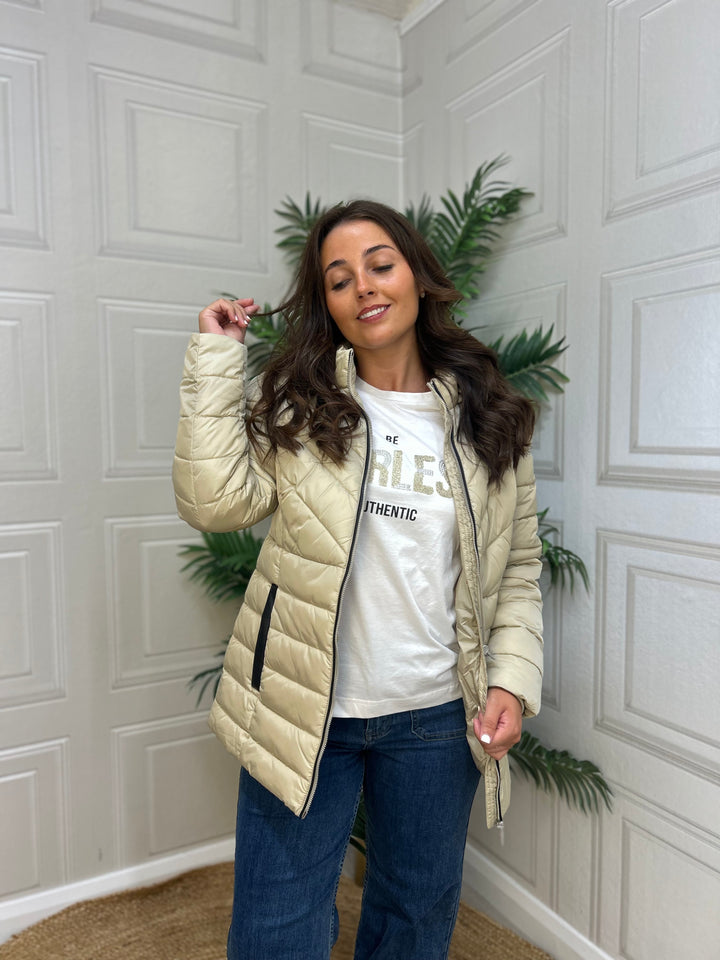 Tiffosi Pennye Beige Puffa Jacket