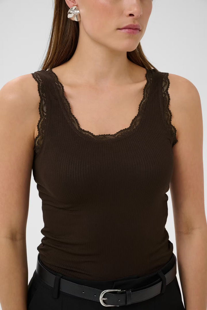 Kaffe Kaomi Vest Top | Coffee Bean
