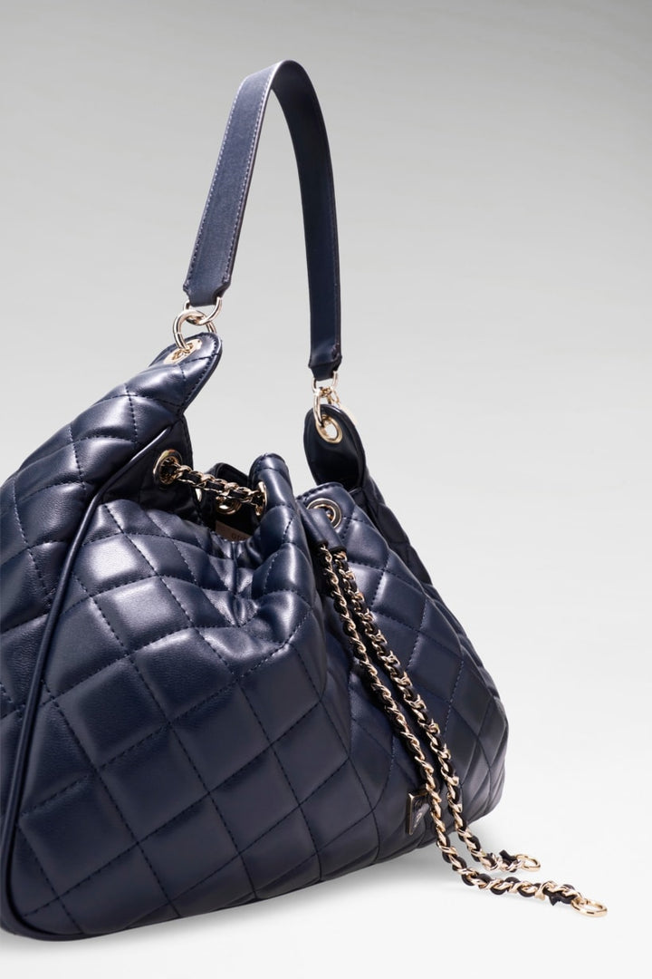 Guess Juliet Midnight Quilted Hobo Bag