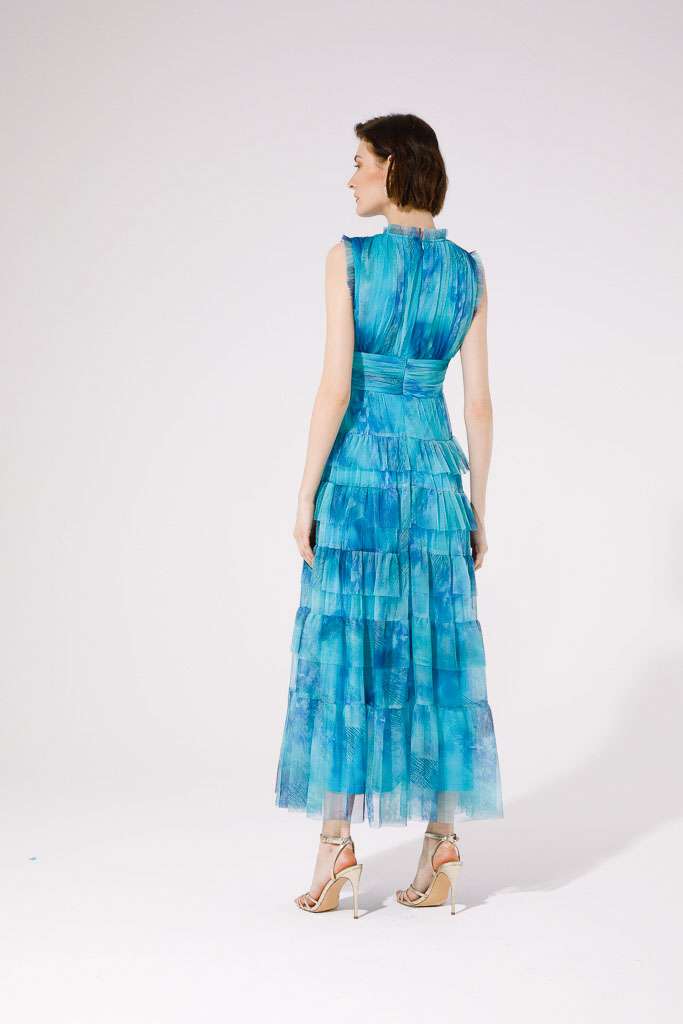 Goa Goa Mercurio Turquoise Tulle dress