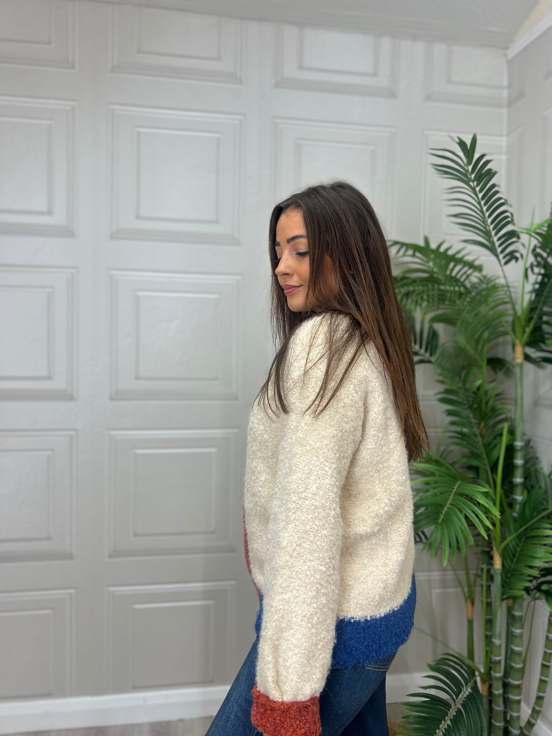 Frnch Paris Cardigan Cyclamen Creme