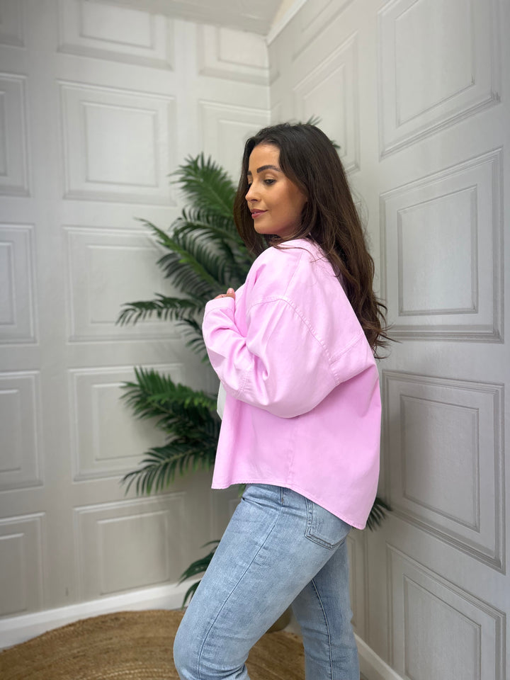French Connection Dana Violet Denim Shirt