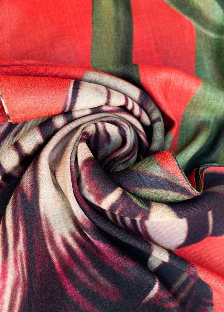 Powder Wool Wrap Scarf | Tulip