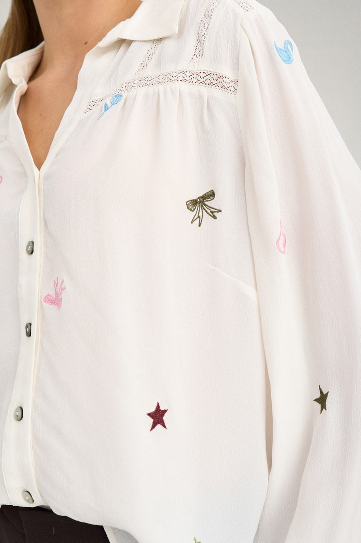 Numph Nudagny Shirt | Cloud Dancer