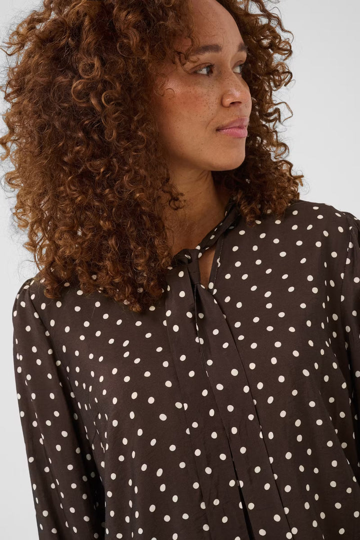 Kaffe Kadotte Coffee Bean Turtledove Blouse