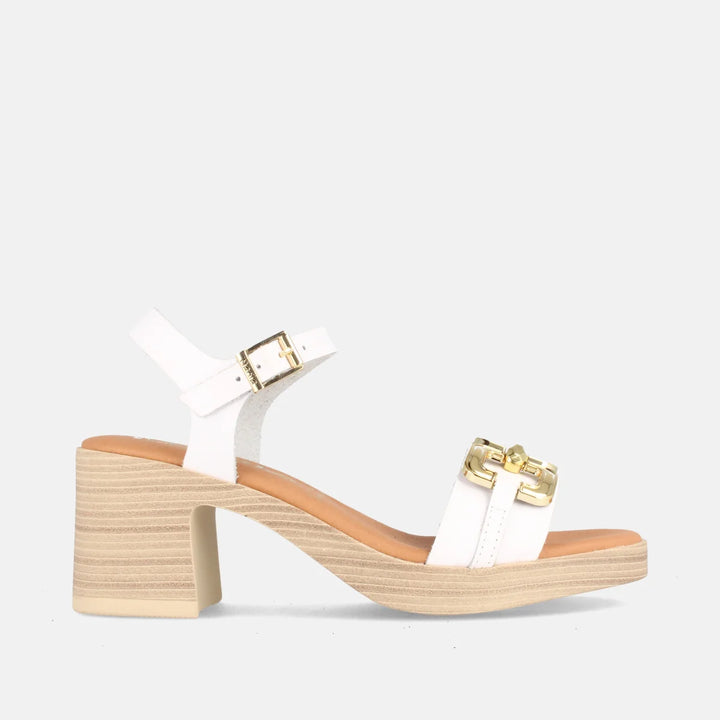Marila Tulsa Grain White Sandal