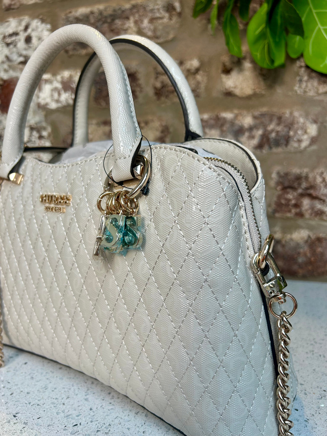 Guess Betula Quilted Taupe Bag