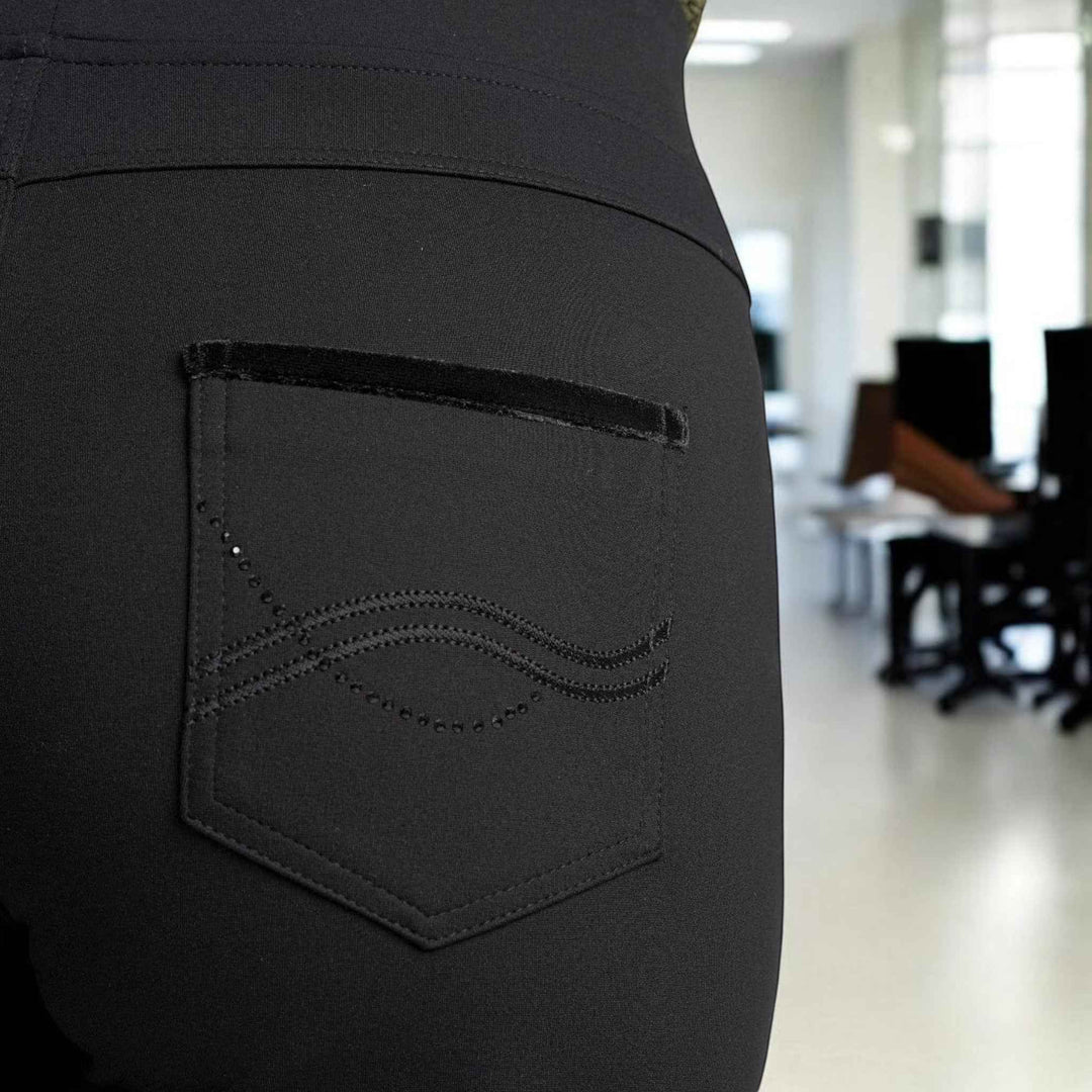 Pinns Black Ponte Jean Style Trouser | 405T