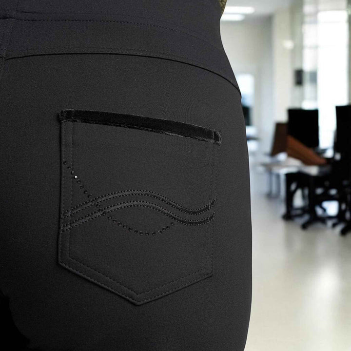 Pinns Black Ponte Jean Style Trouser | 405T
